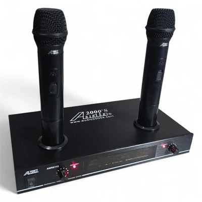 Audio2000s AWM6112 - Rechargeable VHF Dual Channel Wireless Microphone System - Image 1 of 4