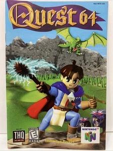 Quest 64 N64 Nintendo 64 solo manuale istruzioni - Foto 1 di 10