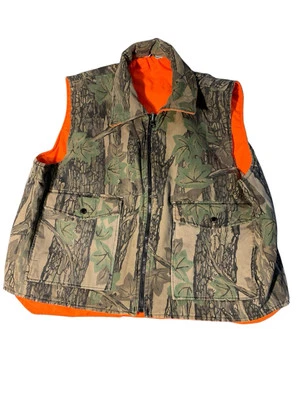 Winchester Puffer Vest Mens XL Brown Trebark Camouflage Reversible Hunting - Image 1 of 4