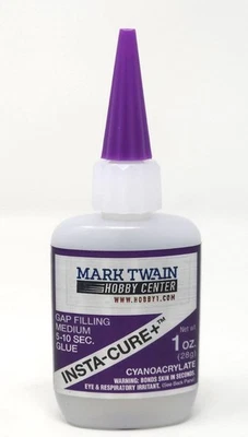 Pegamento Mark Twain Hobby Insta-Cure + medio (relleno de huecos) 1 oz MTW107 Foto 1 de 2
