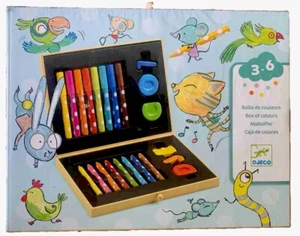 NEW! π¨ DJECO Box of Colors Art Kit Set For Toddlers w/ Customizable Case NIB! - Picture 1 of 4