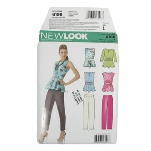 New Look 6196 Misses Blouse Pants Sewing Pattern Size 8-18 Uncut Straight Peplum - Picture 1 of 8