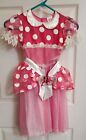 Girls Disney Minnie Mouse Costume Size 3T-4t  Pink Polka Dot Dress Up Halloween