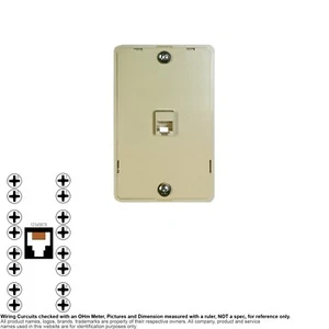 Netzwerk Kabel Wandplatte Telefon Stud Telefonaufhänger RJ45 Schraubklemme 78165B - Bild 1 von 3