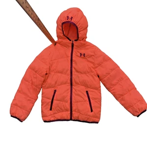 Under Armour ColdGear Reactor Jacket Girls Small Pink Puffer - Picture 1 of 9