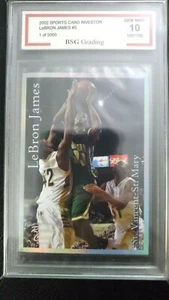 Lebron James Rare SP RC Platinum #'d 1 of 2000 BSG Gem Mint 10 - Picture 1 of 2