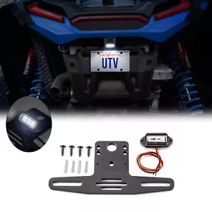 Soporte de matrícula UTV ATV Soporte de luz LED para Polaris Ranger RZR Can-Am X3 - Imagen 1 de 11