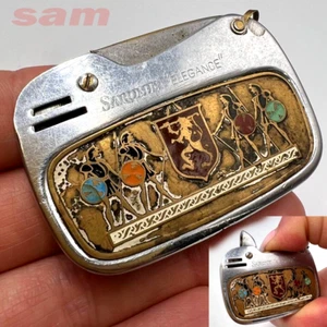 Encendedor de gasolina de latón coleccionable vintage SAROME Elegance años 50 Japón funcionando antiguo - Imagen 1 de 9