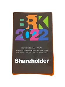Credencial buffett de boletos para reunión anual de accionistas de Berkshire Hathaway 2022 - Imagen 1 de 1