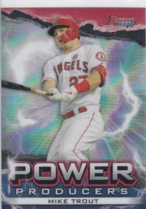 MIKE TROUT REFRACTOR Bowman's Best Power Producer Baseballkarte ENGEL NEUWERTIG! - Bild 1 von 2