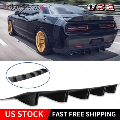 Difusor trasero para Dodge Challenger 2008-2023 10 aletas parachoques divisor de labios alerón Foto 1 de 4
