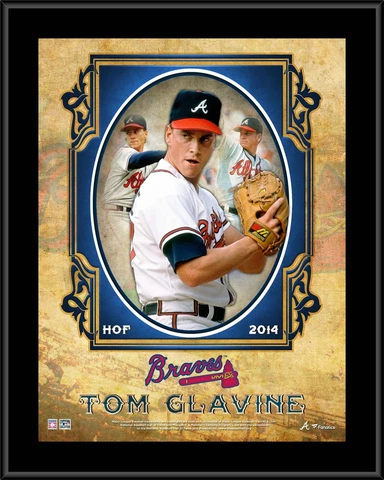 Tom Glavine Atlanta Braves 10.5" x 13" Hall of Fame Sublimated Plaque Cover