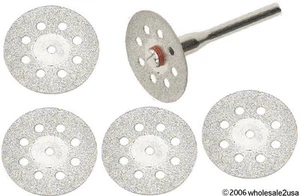 (5) Diamond Wheels Lapidary Discs Cutting Saws & Arbors - Picture 1 of 1