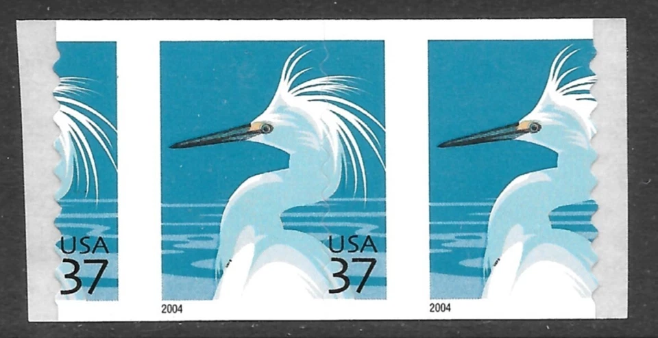 MISPERFORATED (MIS-Die-Cut) Scott #3829A, 37c Snowy Egret, Ashton Potter Mint NH - Image 1 of 1