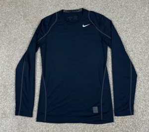 Nike Pro Shirt Herren Small Blau Dri-Fit Fitted Langarm Gym Active Stretch - Bild 1 von 12