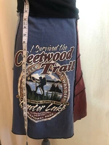 Falda Camiseta Cosw Savvy Upcycle Talla Única Se Ajusta a la Más Envoltura Hecha a Mano Crater Lake Trail  - Imagen 1 de 12