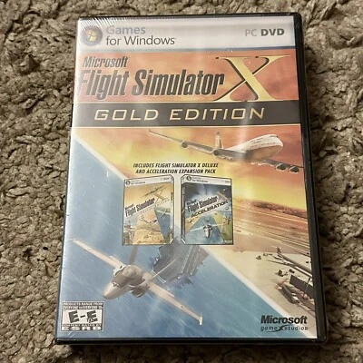 Microsoft Flight Simulator X Gold Edition Acceleration Expansion PC, 2008 SEALED - Image 1 of 4