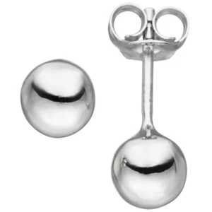 Studs Earrings Ear Ball Studs Ball 6,1mm 925 Silver - Picture 1 of 1