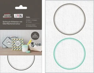 Avery 8 Étiquettes De Bijoux En Lin Autocollants Décoratifs Étiquettes De Maison - Afbeelding 1 van 6