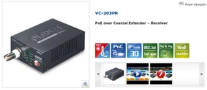 Planet Networking Media Converter Poe BNC mod.VC-203PR - Imagen 1 de 12