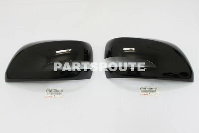 Juego de cubiertas de espejo retrovisor exterior negro genuino izquierdo y derecho Lexus LX570 GX460 2010-2020 Foto 1 de 4