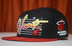 New Miami Heat 47 brand Black Mens Hat Snapback RHTNBR-115 - Picture 1 of 7