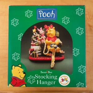 Vintage 1999Disney/Santa’s Best Winnie The Pooh/Piglet Christmas Stocking Hanger - Picture 1 of 3