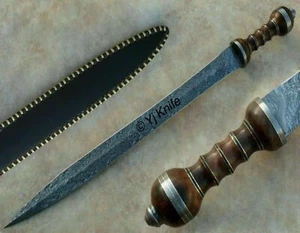 CUSTOM HANDMADE 30 INCHES DAMASCUS STEEL VIKING HUNTING SWORD COMBAT SWORD - Picture 1 of 4