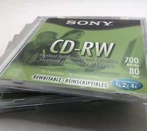 Lotto 4 - CD Sony nuovi - dischi vuoti RW 700MB 80Min riscrivibili CDRW700L - Foto 1 di 1