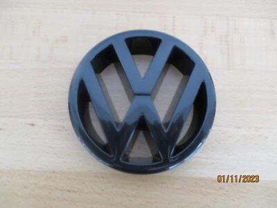 original VW-Emblem Golf 2 Golf 3 T4 Passat Vento vorne schwarz 323853601  041 - Bild 1 von 2