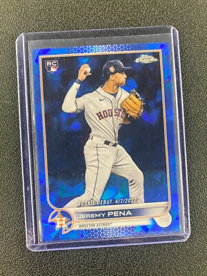 2022 Topps Chrome Sapphire Update Jeremy Peña Rookie Debut RC Astros - Image 1 of 4
