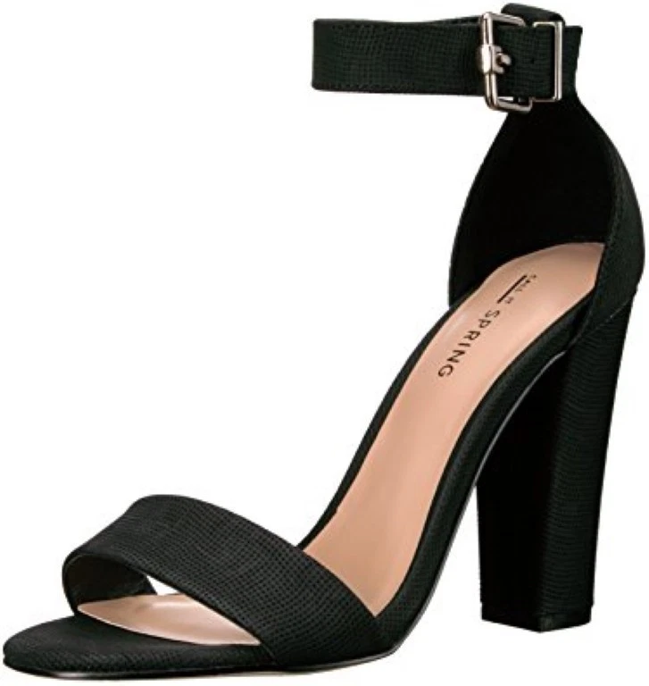 Call It Spring Arther Block Heel Sandal- Black UK 4 EU 37 JS51 13 - Image 1 of 4