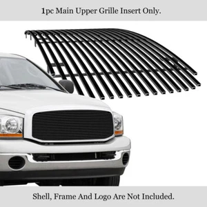 Se adapta a Dodge Ram 1500/2500/3500 2006-2008 inserto de parrilla de billet negro - Imagen 1 de 7