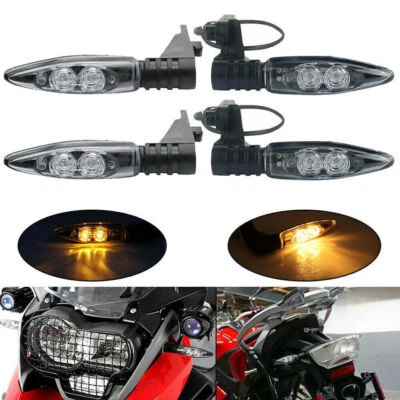 4pcs LED Turn Signal Lights Front & Rear Indicator Amber For BMW R1200GS S1000RR - Image 1 of 4