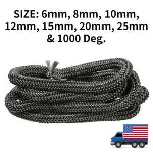 Fiberglass Wood Stove Rope Gasket Graphite High Temp Tape Fire Door Seal US - Picture 1 of 8