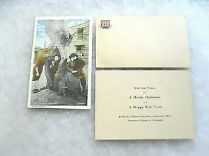 WWI LOT-3 CARDS YMCA W/DOUGHBOYS IN FT DIX, USO BLANK CARD & CHRISTMAS CARD - Picture 1 of 2