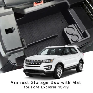 For Ford Explorer 2013-2019 Center Console Armrest Storage Box Holder Glove Tray - Picture 1 of 11
