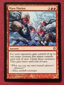 Magic The Gathering COMMANDER 2013 C13 MASS MOTINY tarjeta roja Magic The Gathering Commander - Imagen 1 de 2