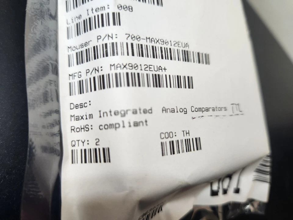 MAXIM MAX9012EUA+ / MAX9012EUA MAX9102 5ns TTL Comparator SC70 SOT23 - Image 1 of 1