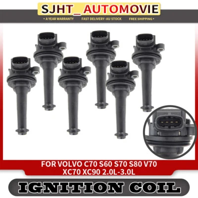 6x Ignition Coils for Volvo C70 872 S70 874 S80 184 V70 875 XC90 275 1998-2006 - image 1 of 4