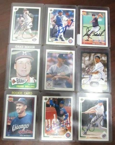 Lotto di 9 carte da baseball autografate firmate diverse 1965-2002 - #4 - Foto 1 di 3