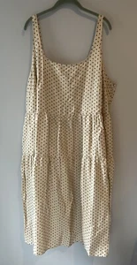 New Ava & Viv Tiered Midi A-Line Dress Womens Smocked Back Polka Dot Size 3X - Picture 1 of 4