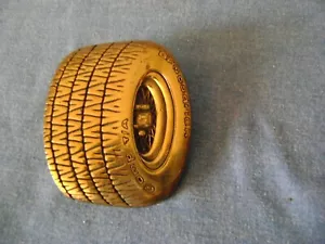 BF Goodrich Belt Buckle Bright Brass Metal Comp T/A Radial Tire on Rim - Picture 1 of 9