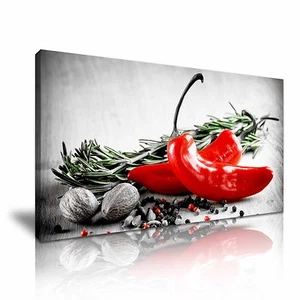 Hierbas y especias cocina lona arte de pared impresión de imágenes más tamaños - Imagen 1 de 3