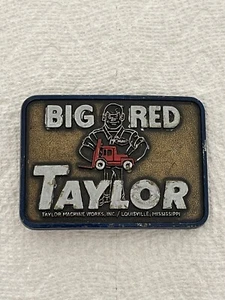 Vintage Big Red Taylor Machine Works, Inc Gürtelschnalle USA - Bild 1 von 6