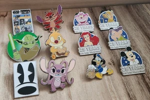 12 Disney Pin trading Pins. 25 years, Hidden Mickey, Star Wars, More - Picture 1 of 4