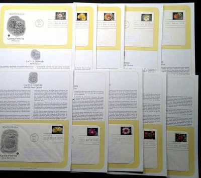 2019 Cactus Flowers Sc 5350-5359 FDC PCS desert botany bloom nature plant - Image 1 of 4