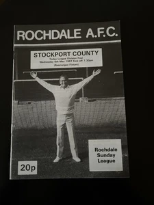 1986/87 ROCHDALE v STOCKPORT COUNTY - RE-ARRANGED GAME - Picture 1 of 1