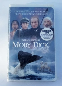Moby Dick (New Sealed VHS 1998) Screening Copy Patrick Stewart Gregory Peck - Picture 1 of 6