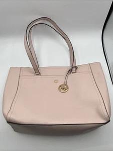 MICHAEL KORS Jet Set Tote Leather Front Pocket Preowned Light Pink Color EUC! - Picture 1 of 12